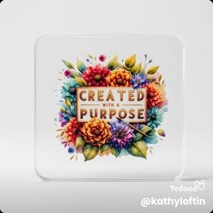 Created With A Purpose Floral Coaster - Multicolor